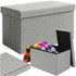Sivi puf  od tkanine 60x30x30 cm Ruhhy 25996
