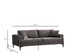 Sofa s  3 sjedala Astana 3 sjedala - antracit   a.g