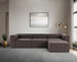 Kutna sofa Fora - Tamnosmeđa