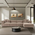 Kutna sofa Sora (L1-O1-O1-1R-POUFFE ) - Cappuccino