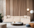 Kutna sofa Lora (L1-O1-1R-POUFFE ) - Krem
