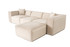 Kutna sofa Lora (L1-O1-1R-POUFFE ) - Krem
