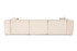 Kutna sofa Lora (L1-O1-1R-POUFFE ) - Krem