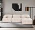 Kutna sofa Doblo trosjed s pufom (L1-O1-1R-Pouffe) - svijetlosmeđa