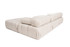 Kutna sofa Doblo trosjed s pufom (L1-O1-1R-Pouffe) - svijetlosmeđa