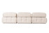 Kutna sofa Doblo trosjed s pufom (L1-O1-1R-Pouffe) - svijetlosmeđa