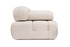 Kutna sofa Doblo trosjed s pufom (L1-O1-1R-Pouffe) - svijetlosmeđa Kutna sofa Doblo trosjed s pufom (L1-O1-1R-Pouffe) - svijetlosmeđa