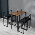 Set barskog stola i stolica (5 komada) Nordic - crni