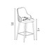 Set barskih stolica (2 komada) Enox - krem, crna