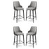 Set barskih stolica (4 komada) Enox - siva, crna