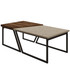 Set stolića za kavu Verona P0024623 - Travertin, Rustikalni orah