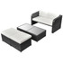 Vrtni Sofa Set 9 Kom Crni Poli Ratan