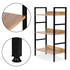 Moderna drvena polica s metalnim okvirom u LOFT stilu, 3 police ModernHome