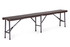 Stol za catering 180 cm + 2 klupe banketni set smeđi ModernHome