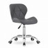 Uredska okretna stolica sa širokim naslonom, eko koža, krom, siva
