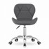 Uredska okretna stolica sa širokim naslonom, eko koža, krom, siva