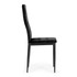 Set od 4 stolice, crna baršunasta stolica za blagovaonicu i dnevni boravak, ModernHome