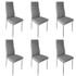 Set od 4 tapecirane čupave stolice za blagovaonicu i dnevni boravak, 4 dijela, sive boje