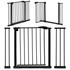 Zaštitna ograda za stepenice i vrata, 74-105 cm, čelik, dodatni paneli, crna, ECOTOYS