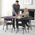 Stol za catering 180 cm, sklopiv u kofer, crni, ModernHome