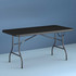 Stol za catering 180 cm, sklopiv u kofer, crni, ModernHome