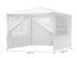 Vrtni paviljon-šator, 3x3 m, 4 stijenke, bijeli, MultiGarden