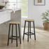 Okrugli set od 2 barske stolice – Kuhinjska visoka stolica 65 cm s osloncem za noge