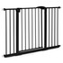 Sigurnosna vrata 74-132 cm za stepenice i vrata, čelična s dodatnim panelima crne boje ECOTOYS