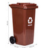 Kanta za smeće 120L smeđa BIO s gumenim kotačima