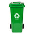 Kontejner za smeće 120L zeleno staklo s gumenim kotačima