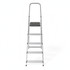 Aluminijske jednostrane ljestve s 5 stepenica, sklopive s platformom 150 kg ModernHome