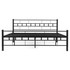 Metalni okvir za krevet 160x200 cm s letvičastom podnicom Crni okvir ModernHome