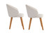 Set stolica (2 komada) Bentley - Bijela, Tamni hrast
