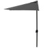 Vrtni suncobran, poluzidni suncobran za terasu, 2,7 m, sivi, MultiGarden