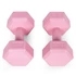 Set šesterokutnih bučica 2x2 kg, utezi za vježbanje, fitness opterećenje, roza, ModernHome