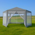 Vrtni  paviljon šator 2x2x2 m s mrežom protiv komaraca, sivi, MultiGarden