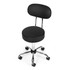 Okretna stolica s naslonom, kozmetička medicinska podesiva stolica, crna, ModernHome