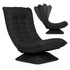 Podesiva okretna fotelja za dnevni boravak, naslonjač, crna, ModernHome