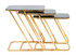 STOLIĆ SET 3 KOM METALNI CM 44X50,5X55 ,5-39X49X51-34X47X45