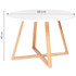 Moderni skandinavski stolić za kavu 60 cm bambus, ModernHome