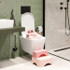 Wc sjedalo sa stepenicama i platformom za djecu, ružičasto, ECOTOYS