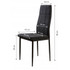 Set od 4 mekane stolice za trpezariju i dnevni boravak, crne, ModernHome