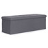 Tufted otomana 111x38 cm sa skladištem, mekana klupa sa pohranom, svetlsiva, ModernHome