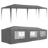 Vrtni komercialni šator paviljon 3x9 m, 8 strana, sivi, MultiGarden