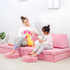 Velika modularna sklopiva sofa za djecu DIY sa 10 mekih jastuka - roza ECOTOYS