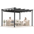 Vrtna pergola 3x4 m, čelik, šator, sjenica, siva, MultiGarden