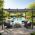 Vrtna pergola 3x4 m, čelik, šator, sjenica, siva, MultiGarden