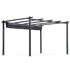 Vrtna pergola 3x4 m, čelik, šator, sjenica, siva, MultiGarden