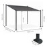 Vrtna pergola MultiGarden 3x3 m, čelik, gazebo sjenica, siva