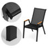 Set od 4 vrtne stolice, set za terasu i balkon, crne, MultiGarden